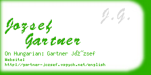 jozsef gartner business card